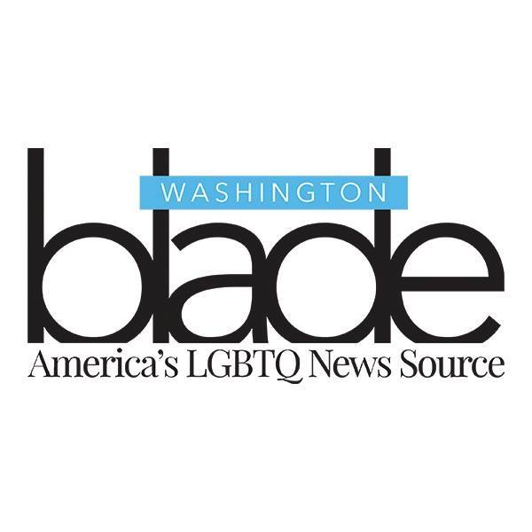 Washington Blade logo featuring a white square with text reading Washington Blade America's LGBTQ News Source