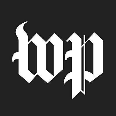 Washington Post logo featuring the letters W and P in white on a black background